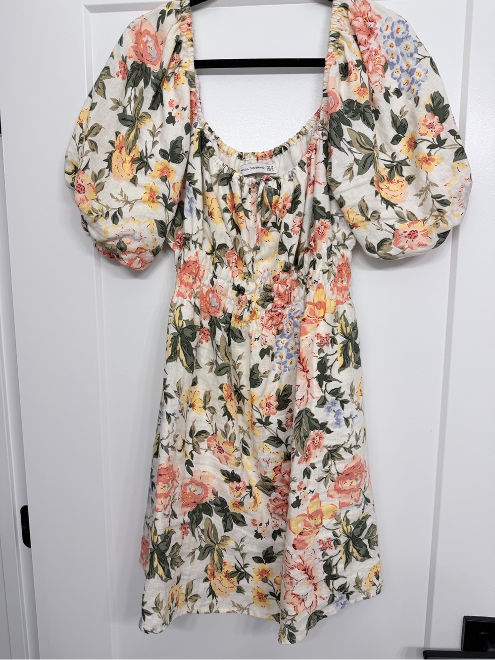 Faithfull the Brand Floral Puff-Sleeve Mini Dress